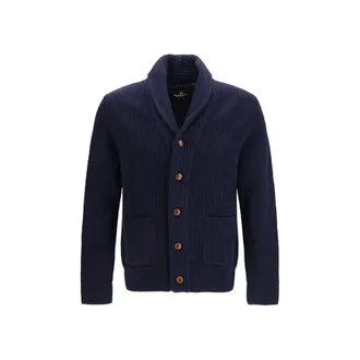 Barbour Blue Wool Oves Aries Mens Cardigan
