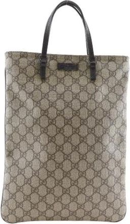 Gucci Pre-owned Tote Bags, male, Brown, Size: ONE SIZE Pre-owned GG Supreme Canvas Tote Bag