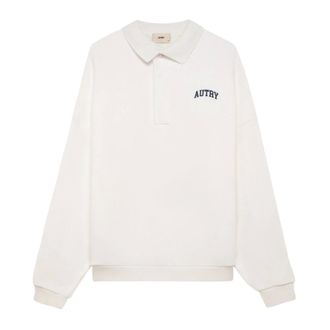 Autry Sweatshirts, male, White, Size: L Cotton Sweatshirt With Logo
