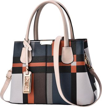 Generic Stylish Womens Messenger Bag Large Capacity European Design Casual Daily Use Shoulder Crossbody Purse For Travel Work And Outings (Beige, One Size)