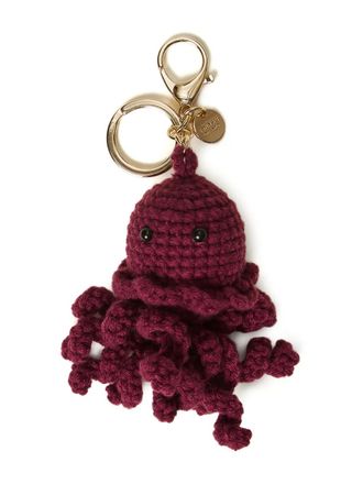 Twin-Set crochet-octopus keyring - women - Acrylic/Polyester - One Size - Purple