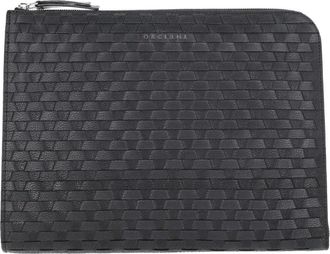 Orciani Chevrette Geweven Documentenhouder - Heren - Portefeuilles - Zwart - ONE Size - Leer - Accessoires