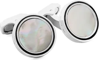 Thompson Thompson Tambor Mother-of-Pearl Cuff Link & Stud Set in Mop at Nordstrom