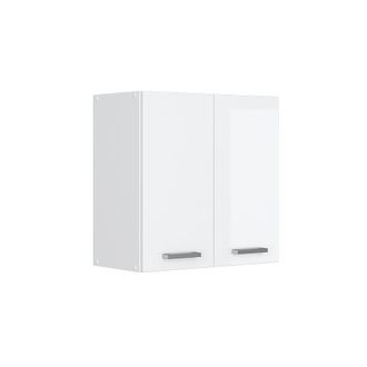 Vicco Mueble Alto Universal R-line, Blanco Alto Brillo, 60 Cm Con Puertas