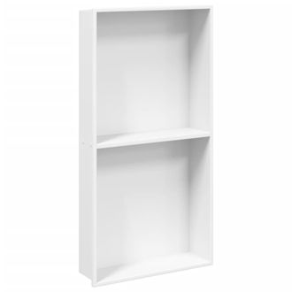vidaXL Hornacina Ducha Acero Inoxidable Blanco Mate 32x62x9 Cm Vidaxl
