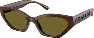 Coach HC8459U CFT83 5957/2 Womens Sunglasses Brown Size 55