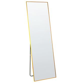 Beliani Beliani - Espejo De Pie De Metal Dorado 50 X 156 Cm Soporte Marco Ovalado Moderno Beauvais