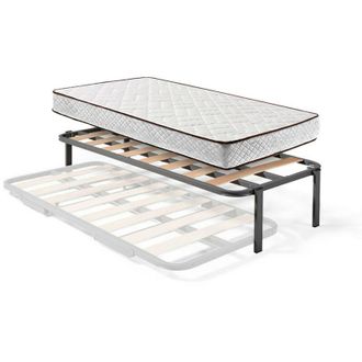 HOGAR 24 Hogar24 - Somier Superior De Cama Nido Con 4 Patas + Colch&oacute;n Flexitex Con Tejido 3d Y Aloe Vera, Altura 18 Cm, 80x180 Cm