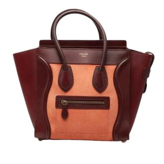 Celine Pre-owned Luggage Micro Shopper Leather Suede Handbag - Dames - Vintage Shopper - Veelkleurig - ONE Size - Leer - Vintage