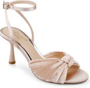 Badgley Mischka Ibis Ankle Strap Sandal in Latte Fabric at Nordstrom Rack, Size 11