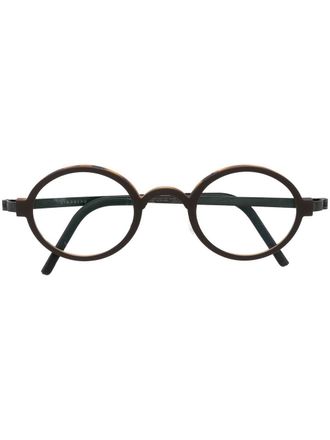 Lindberg Occhiali tondi con effetto tartarugato - Marrone