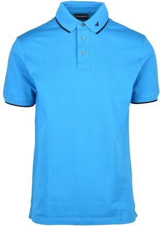 Emporio Armani Polo - Heren - Polos - Blauw - L - Katoen - Tops