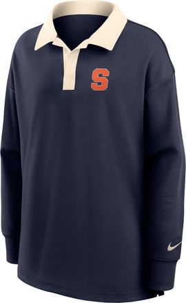 Nike Womens College (Syracuse) Long-Sleeve Polo in Blue | ZW050EE871SYRC-NVN