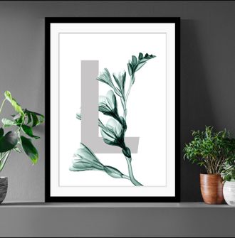 Queence Bild »L-Flower« Buchstaben Pflanzen Pflanzenbilder