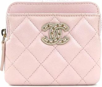Chanel Tweedehands leren portemonnees - Dames - Vintage Accessoires - Roze - ONE Size - Vintage