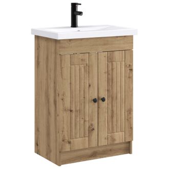 vidaXL Juego De Muebles De Ba&ntilde;o Roble Artisan 78,5 X 37,5 X 81 Cm Vidaxl