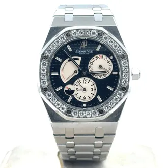 Audemars Piguet Pre-owned Audemars Piguet Royal Oak Automatic Diamond Black Dial Mens Watch 26125ST.ZZ.D002CR.01