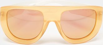 Ganni Ganni Orange/white Ines 2 Square Sunglasses