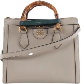 Gucci Pre-owned Diana Handbag - Dames - Vintage Shopper - Beige - ONE Size - Leer - Vintage