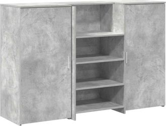 vidaXL Mostrador de recepción gris hormigón 155x50x103,5 cm vidaXL