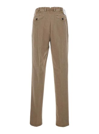 Pantaloni Torino Mens Trousers Brown Tech Fabric
