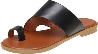 Generic Womens Slippers Women Summer Sandals Ladies Leather Sandals Casual Flat Shoes Female Slippers for Woman Flip Flop Flats