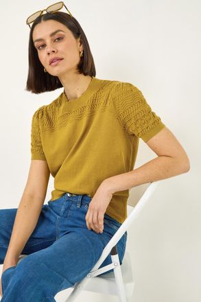 Roman Pointelle Knit Top