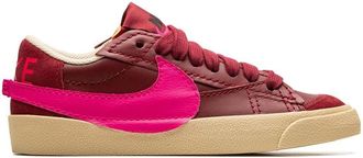 Nike Blazer Low 77 Jumbo Burgundy/Hot Pink sneakers - women - Calf Leather/Rubber/Fabric - 5.5 - Red