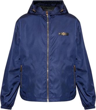 Versace Nylon Windbreaker Jas - Heren - Zomerjassen - Blauw - XL - Nylon - Jassen