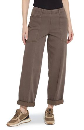Lyss&eacute; Penelope Curved Cuffed Denim Jeans In Antique Wash