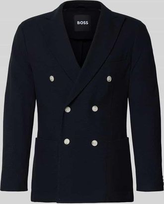 HUGO BOSS Slim Fit Sakko aus Baumwoll-Mix Modell C-Hanry-J-DB in Marine, Gr&ouml;&szlig;e 102