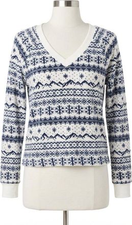 Z Supply Slopes Fairisle Top In Vanilla Ice