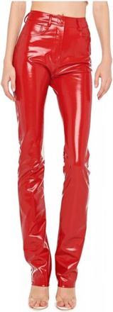 Norma Kamali High Waisted Flared Broeken - Dames - Slim Fit Broeken - Rood - S - Broeken
