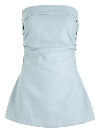 Faithfull The Brand Boe strapless tunic top - Blue