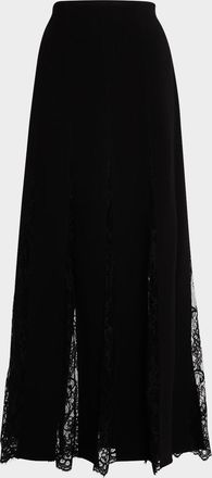 A.L.C. Mira Pleated Lace Maxi Skirt