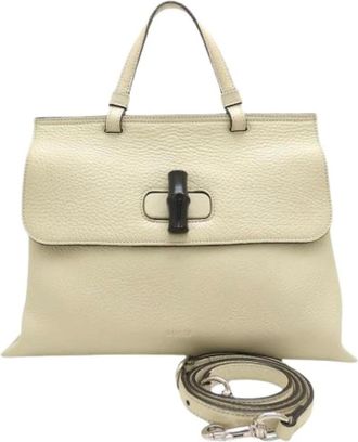 Gucci Pre-owned Handbags, female, White, Size: ONE SIZE Pre-owned Vintage Shoulder Bag