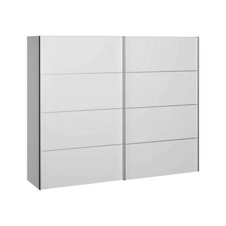 Dmora Dmora - Armario 2 Puertas Acerno, Muebles De Dormitorio, Vestidor, Armario De Ropa, 243x64 H202 Cm, Blanco
