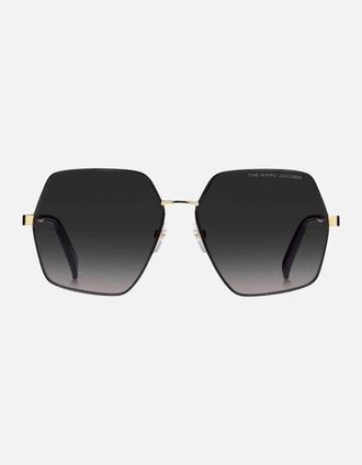 Marc Jacobs Womens Marc Jacobs Dark Grey SF Lens Gold and Black Detail Sunglasses - Size: ONE size