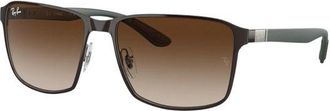 Ray-Ban Zonnebril Bruin op Gunmetal