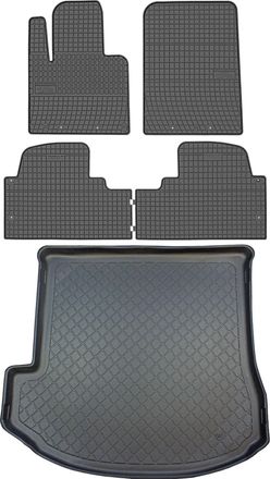 OEM Juego De Alfombrillas De Goma Para Coche Y Maletero Para Hyundai Grand Santa Fe Iii Dm Suv (2015-07.2018)