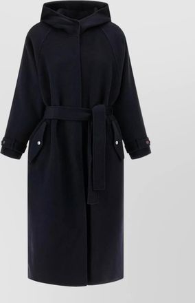 Pinko belted hooded coat