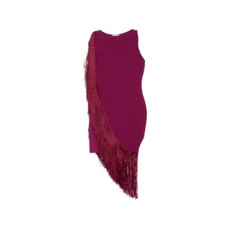 Alaia Asymmetric Fringed Dress