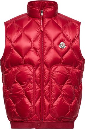 Moncler Moncler Erelia Diamond Quilted Down Vest, Men, Red, Size: 1