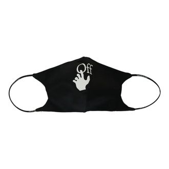 Off-white Logo Print Cotton Face Mask - male - Off White - Accessories - Black - S/M - Accessories