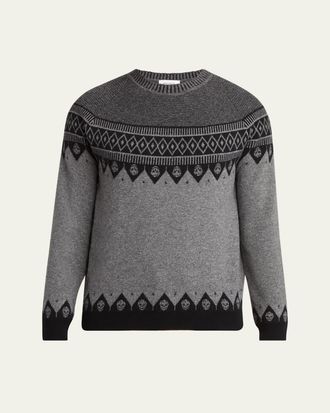 Alexander McQueen Mens Skull Fair Isle Sweater