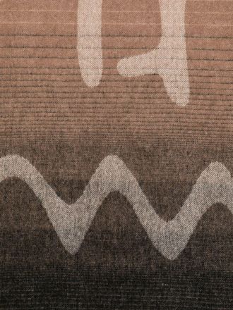 Paul Smith Logo-Print Wool Scarf - Beige