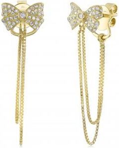 Allurez Diamond Bow Earrings 14K Yellow Gold (0.23ct)