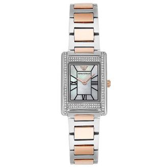 Emporio Armani Quartz Mother of Pearl Dial Two-Tone Ladies Watch AR11626