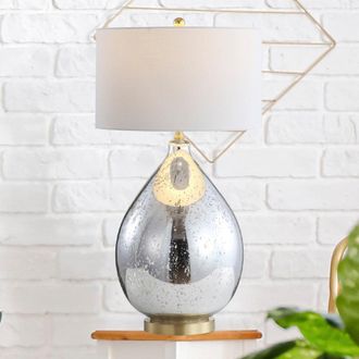 Jonathan Y Designs Sasha 30.75 Glass/Metal LED Table Lamp