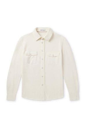 Brunello Cucinelli Slim-Fit Virgin Wool, Cashmere and Silk-Blend Shirt